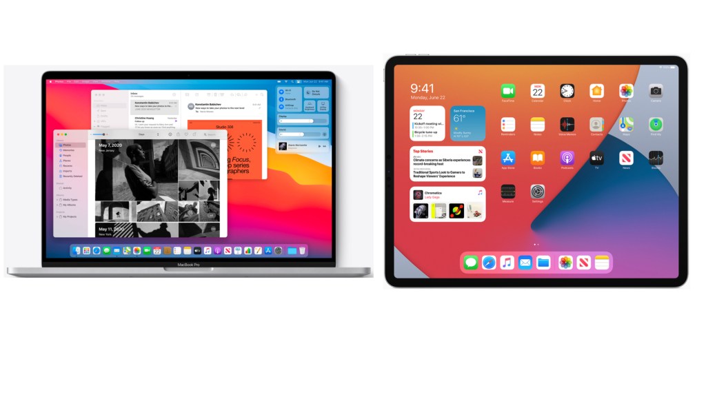 macOS Big Sur and iPadOS 14 side-by-side